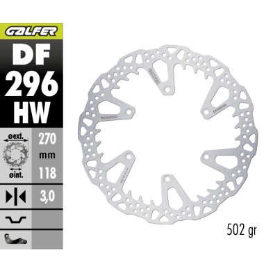 GALFER DISCO DE FRENO OFF-ROAD SHARK FIXED DF296HW