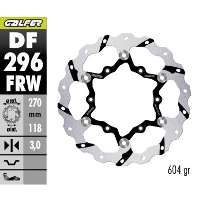 GALFER DISCO DE FRENO OFF-ROAD W FLOATING GROOVED DF296FRW