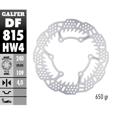 GALFER DISCO DE FRENO OFF-ROAD SHARK FIXED DF815HW4