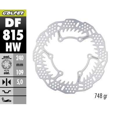 GALFER SHARK FIXED OFF-ROAD BRAKE DISC DF815HW