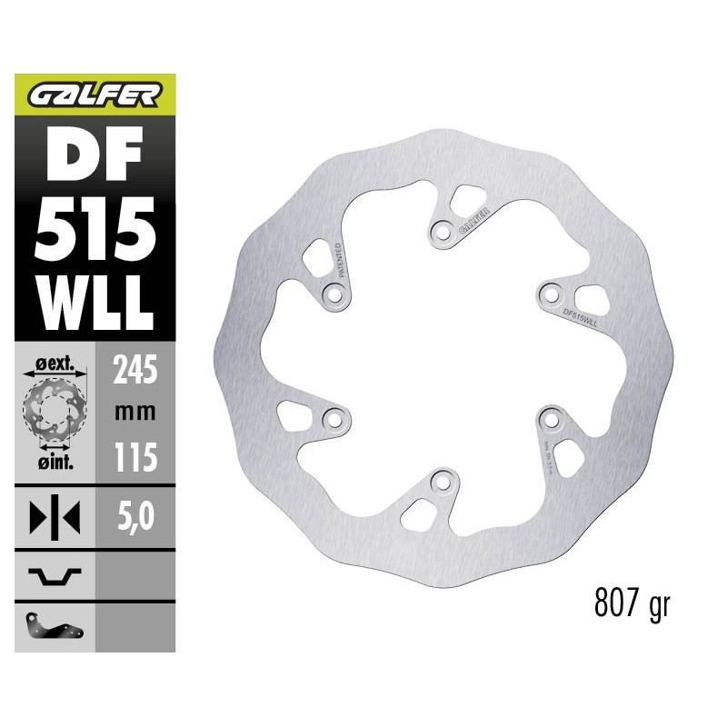 GALFER DISCO DE FRENO OFF-ROAD W FIXED SOLID DF515WLL
