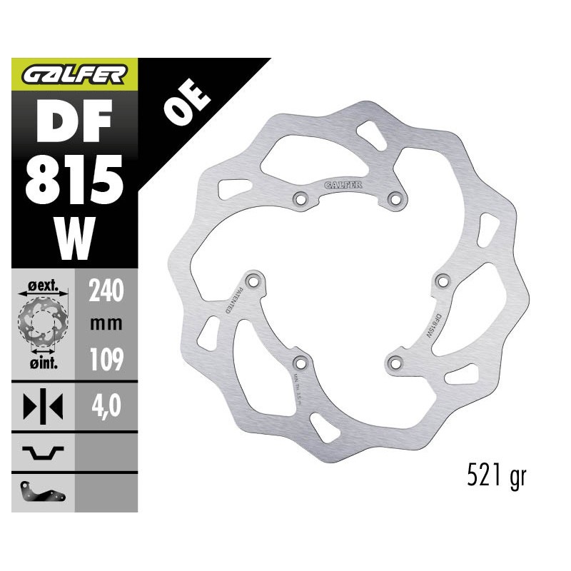 GALFER DISCO DE FRENO OFF-ROAD W FIXED DF515W