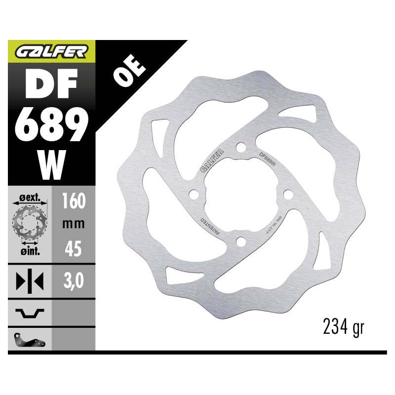 GALFER OFF-ROAD BRAKE DISC W FIXED DF689W