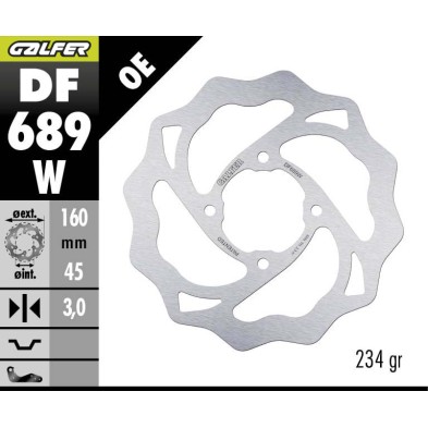 GALFER OFF-ROAD BRAKE DISC W FIXED DF689W