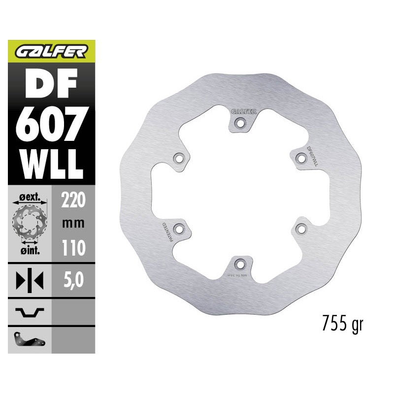 GALFER DISCO DE FRENO OFF-ROAD W FIXED SOLID DF607WLL