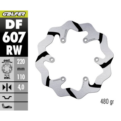 GALFER DISCO DE FRENO OFF-ROAD W FIXED GROOVED DF607RW