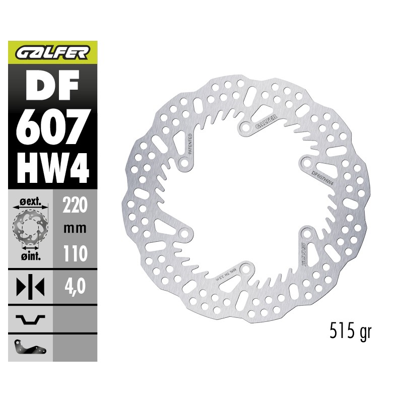 GALFER DISCO DE FRENO OFF-ROAD SHARK FIXED DF607HW4