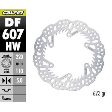 GALFER SHARK FIXED OFF-ROAD BRAKE DISC DF607HW