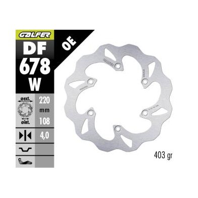 GALFER DISCO DE FRENO OFF-ROAD W FIXED DF678W