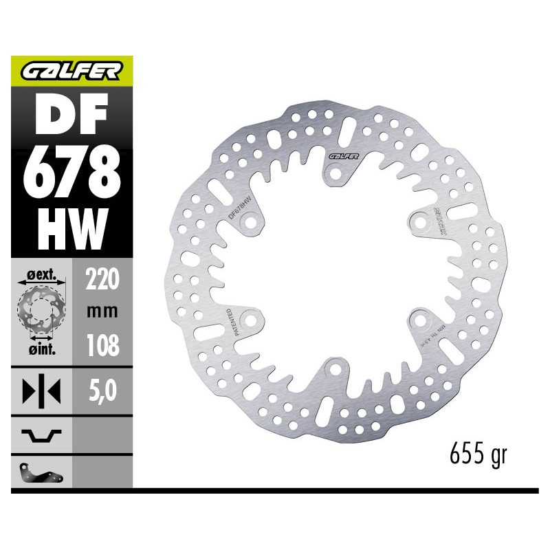 GALFER SHARK FIXED OFF-ROAD BRAKE DISC DF678HW