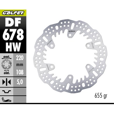 GALFER SHARK FIXED OFF-ROAD BRAKE DISC DF678HW