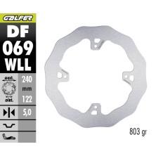 GALFER OFF-ROAD BRAKE DISC W FIXED SOLID DF069WLL