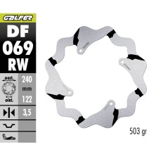 GALFER OFF-ROAD BRAKE DISC W FIXED GROOVED DF069RW