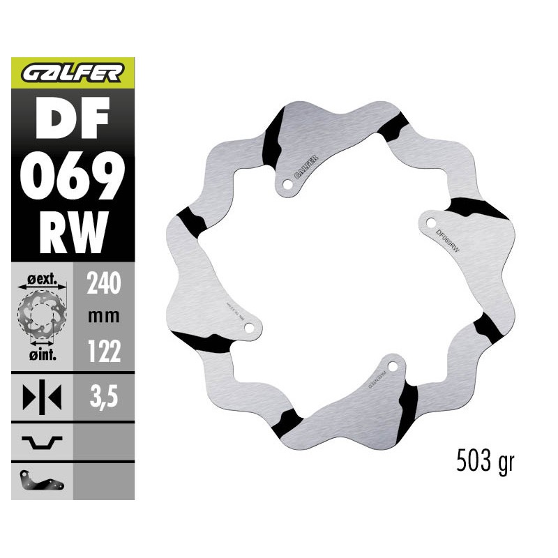 GALFER DISCO DE FRENO OFF-ROAD W FIXED GROOVED DF069RW