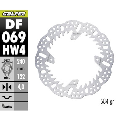 GALFER DISCO DE FRENO OFF-ROAD SHARK FIXED DF069HW4