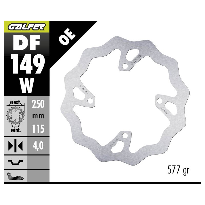 GALFER OFF-ROAD BRAKE DISC W FIXED DF149W
