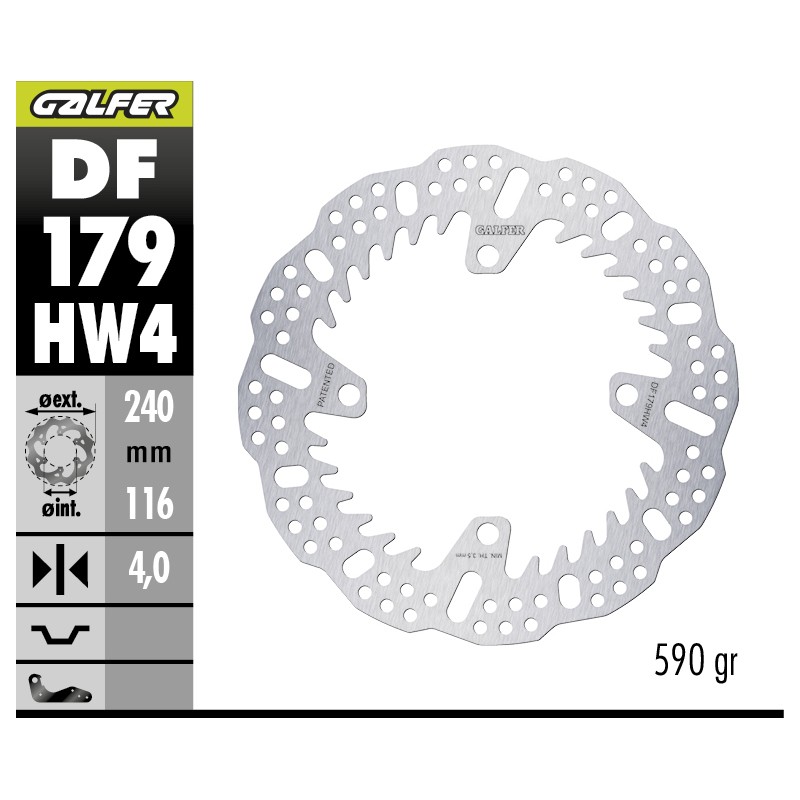 GALFER OFF-ROAD BRAKE DISC SHARK FIXED DF179HW4