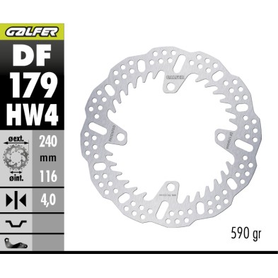 GALFER OFF-ROAD BRAKE DISC SHARK FIXED DF179HW4