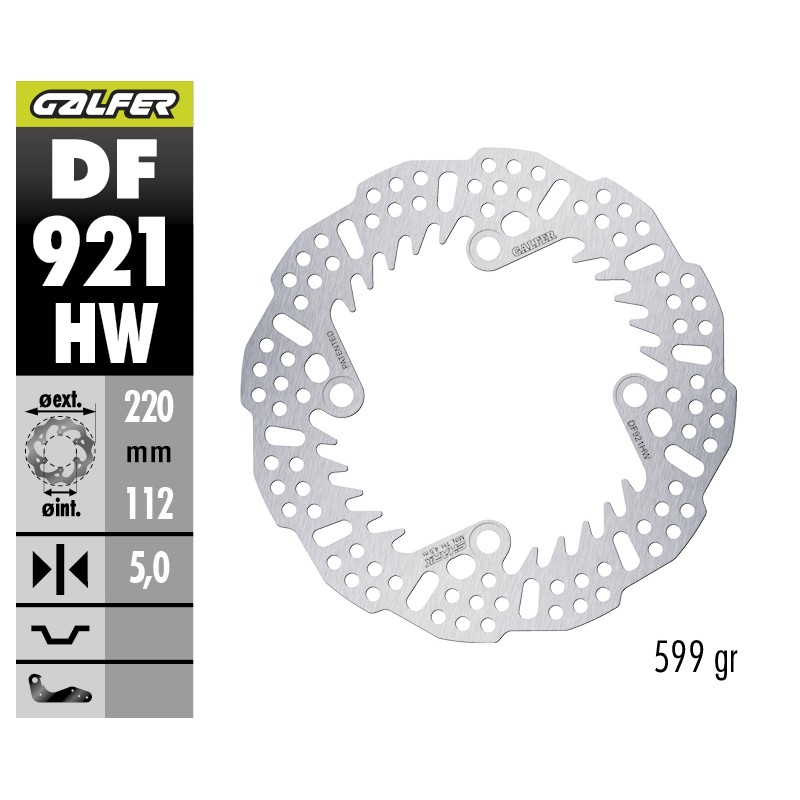 GALFER DISCO DE FRENO OFF-ROAD SHARK FIXED DF921HW
