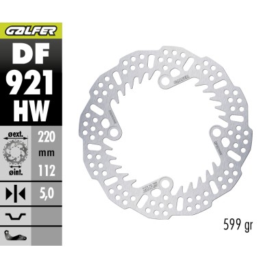 GALFER DISCO DE FRENO OFF-ROAD SHARK FIXED DF921HW