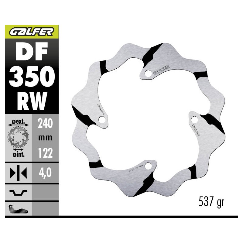 GALFER DISCO DE FRENO OFF-ROAD W FIXED GROOVED DF350RW
