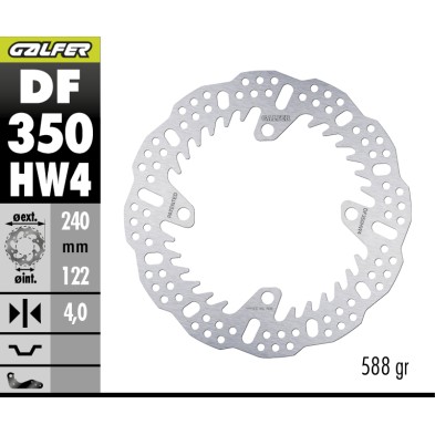 GALFER DISCO DE FRENO OFF-ROAD SHARK FIXED DF350HW4
