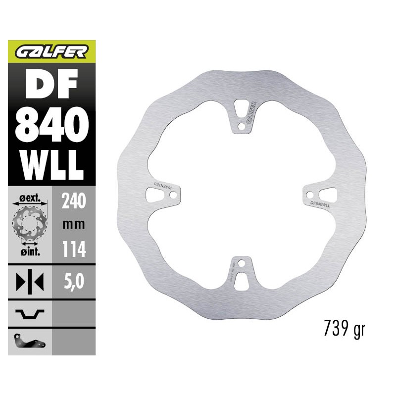 GALFER DISCO DE FRENO OFF-ROAD W FIXED SOLID DF840WLL