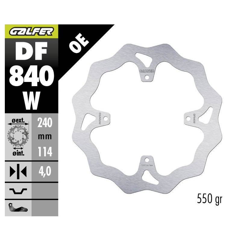 GALFER OFF-ROAD BRAKE DISC W FIXED DF840W