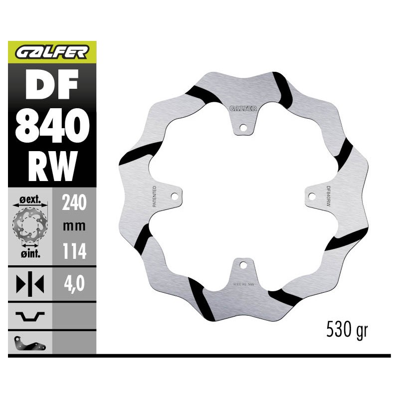 GALFER DISCO DE FRENO OFF-ROAD W FIXED GROOVED DF840RW