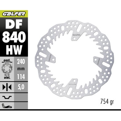 GALFER SHARK FIXED OFF-ROAD BRAKE DISC DF840HW