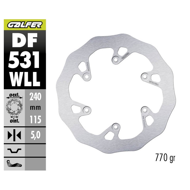GALFER DISCO DE FRENO OFF-ROAD W FIXED SOLID DF531WLL