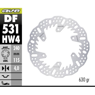 GALFER DISCO DE FRENO OFF-ROAD SHARK FIXED DF531HW4