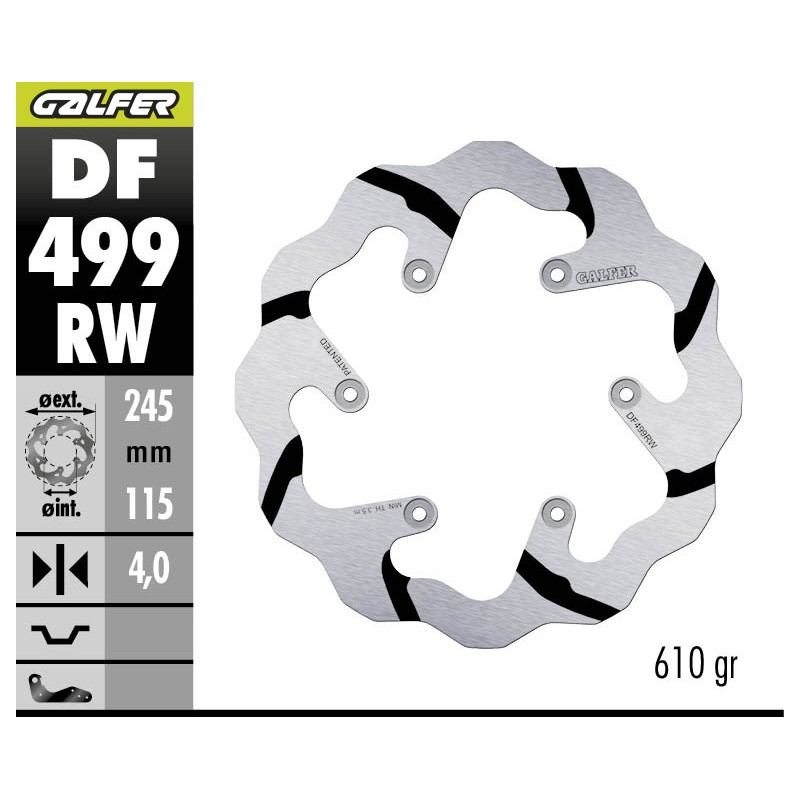 GALFER DISCO DE FRENO OFF-ROAD W FIXED GROOVED DF499RW