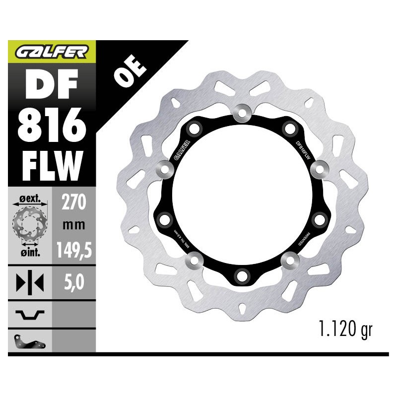 GALFER DISCO DE FRENO FLOTANTE DF816FLW
