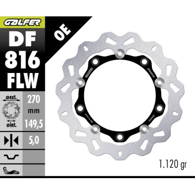 GALFER FLOATING BRAKE DISC DF816FLW