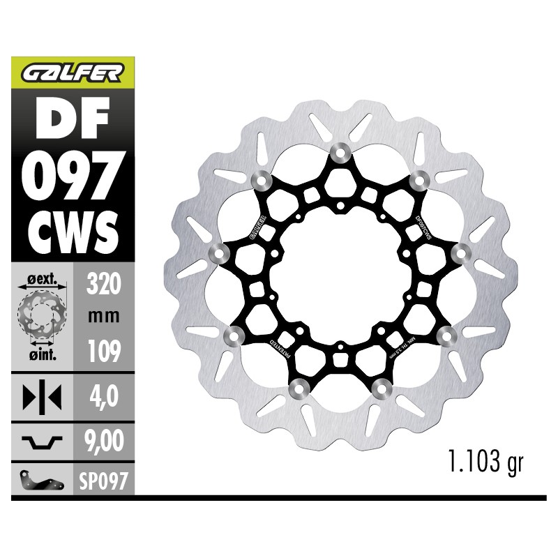 GALFER FLOATING BRAKE DISC DF097CWS
