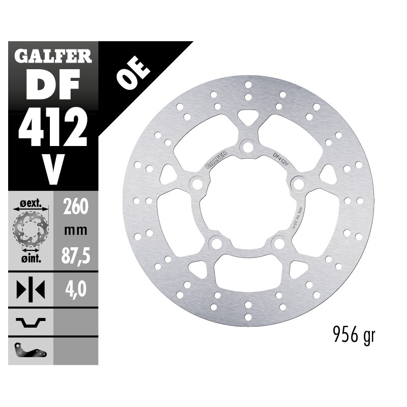 GALFER DISCO DE FRENO FIJO DF412V