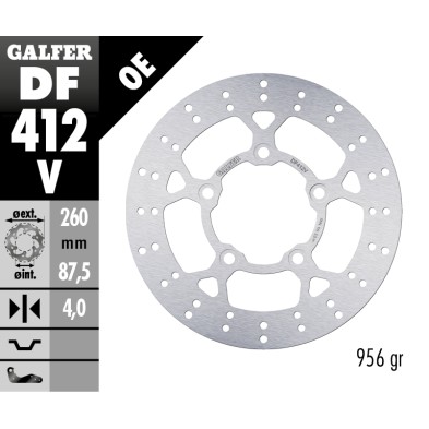 GALFER DISCO DE FRENO FIJO DF412V
