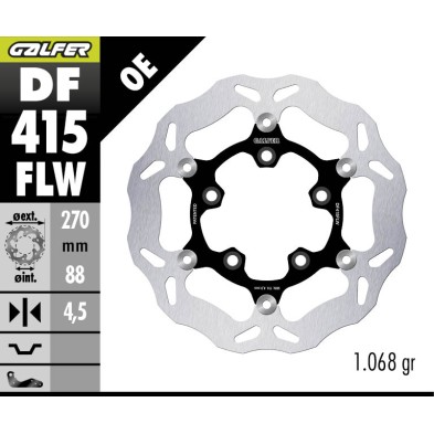 GALFER FLOATING BRAKE DISC DF415FLW