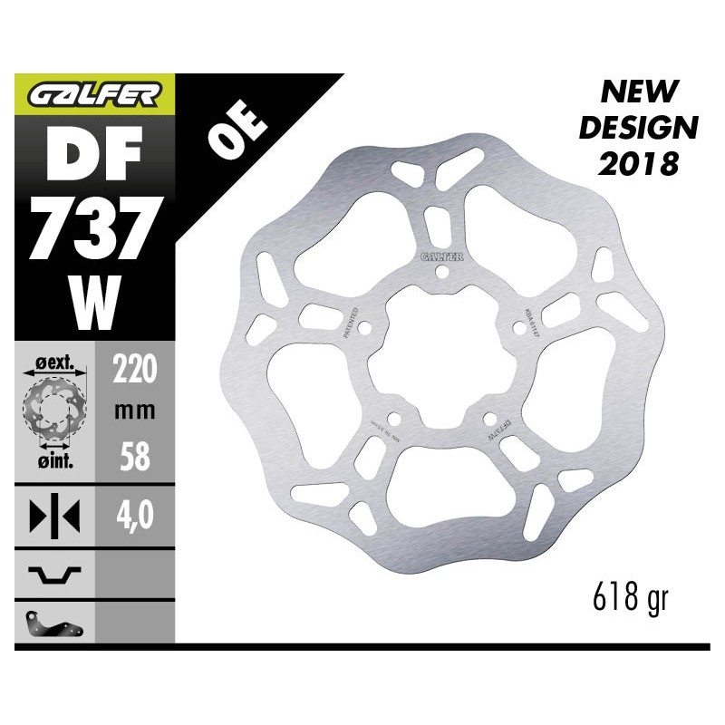 GALFER DISCO DE FRENO FIJO DF737W