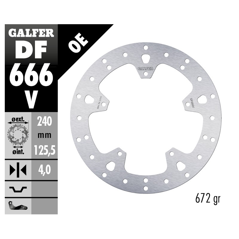 GALFER FIXED BRAKE DISC DF666V