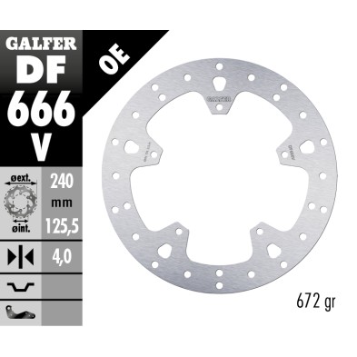 GALFER FIXED BRAKE DISC DF666V