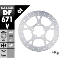 GALFER FIXED BRAKE DISC DF671V