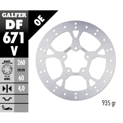 GALFER FIXED BRAKE DISC DF671V
