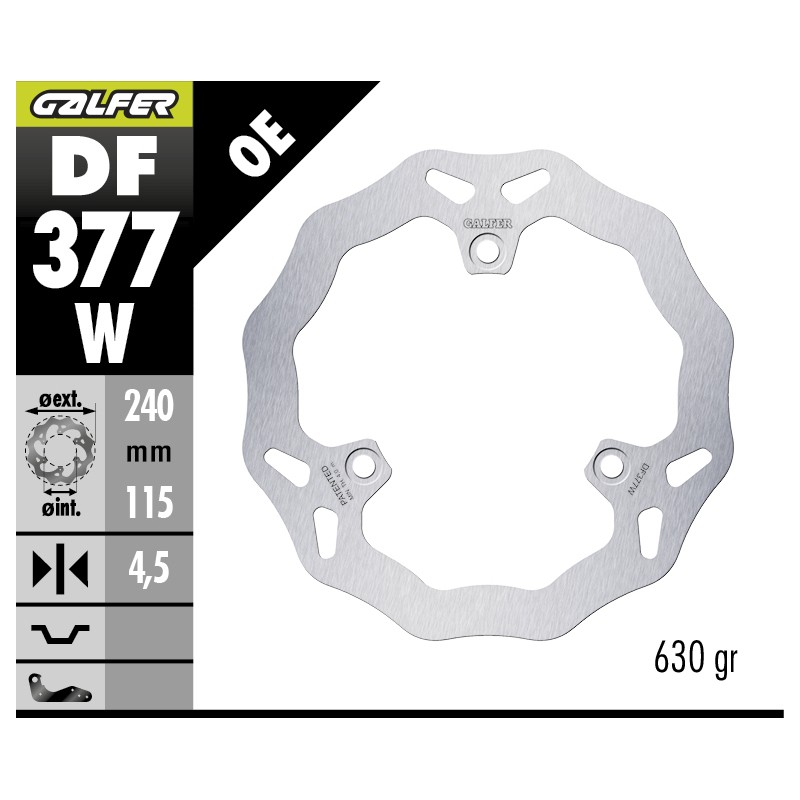GALFER DISCO DE FRENO FIJO DF377W