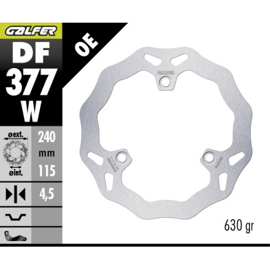 GALFER FIXED BRAKE DISC DF377W