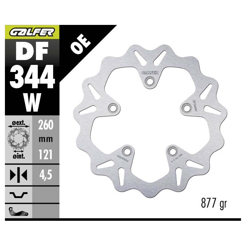 GALFER DISCO DE FRENO FIJO DF344W