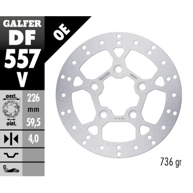 GALFER FIXED BRAKE DISC DF557V