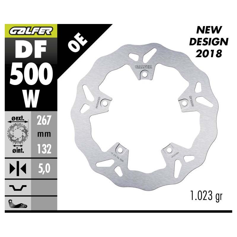 GALFER DISCO DE FRENO FIJO DF500W