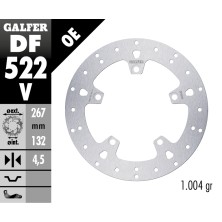 GALFER FIXED BRAKE DISC DF522V